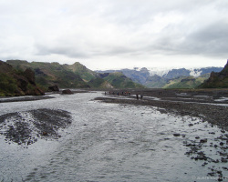 Blick von der Krossá-Brücke