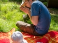 Pause mit Grastrompete