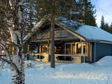 Unsere Blockhütte in Sallatunturi Tuvat