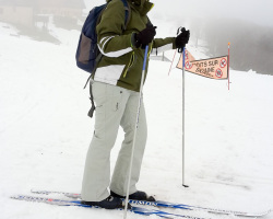 Nicole beim Langlaufski