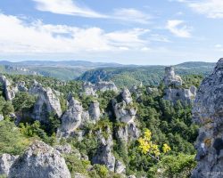Panoramablick über das Felsenmeer