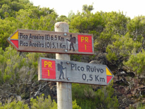 Wegweiser zum Pico Ruivo