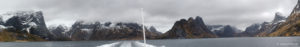 Panoramablick in den Reinefjord