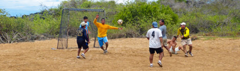 Fußball mit der Schiffscrew