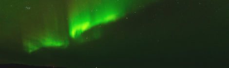 Nordlicht über Hov, Gimsøy