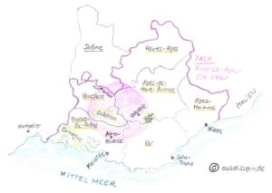 Einordnung der Provence auf der Landkarte