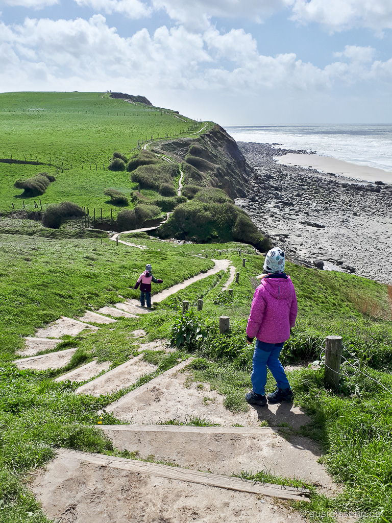 Wanderung zum Strand in der Bucht La Crevasse.