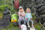 Picknickpause! Wir stärken uns für den bevorstehenden Aufstieg. Picknickpause