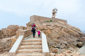 Fast geschafft. Aufstieg zum Phare du Paon. Aufstieg zum Phare du Paon