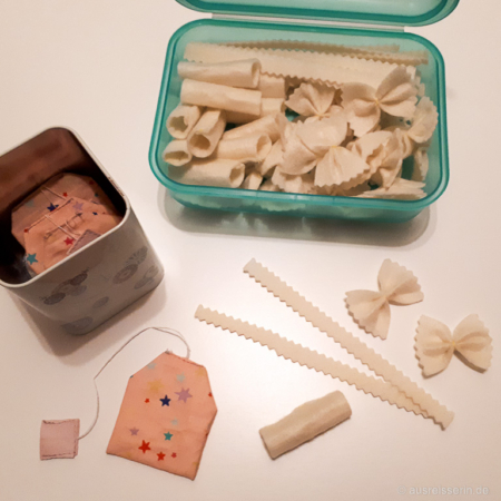 DIY-Nudeln - mmmh, lecker! Der Tee aus den DIY-Beuteln schmeckt auch supi. Tee & Nudeln
