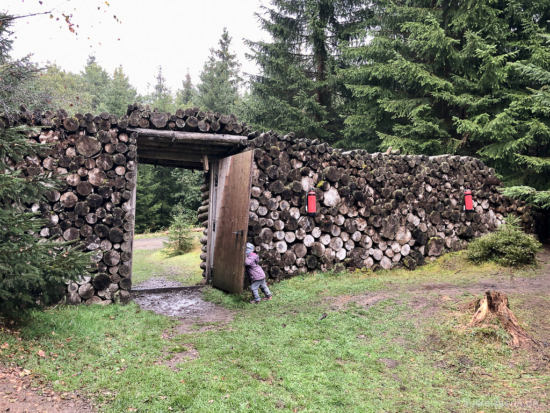 Holztür zu einer anderen Welt Holztür