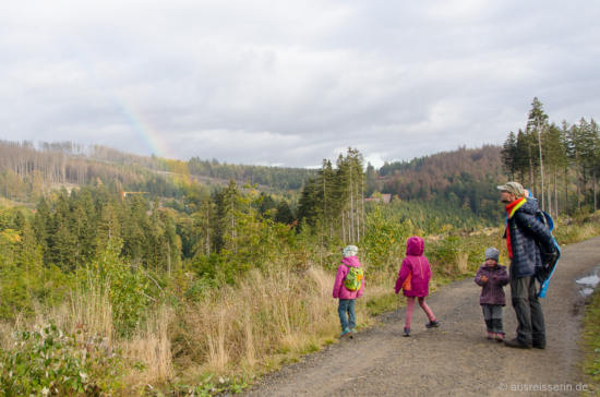 Zum Abschluss der Wanderung wurden wir mit einem Regenbogen über dem Elendstal belohnt. Regenbogen über dem Elendstal